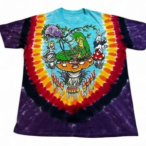 Liquid Blue Alice In Wonderland Shirt Mens XL Tie Dye Psychedelic Graphic Tee